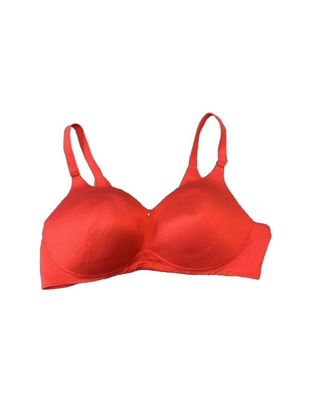 Cacique 44D Smooth Underwire T-Shirt Bra Red Lightly Lined Full Coverage